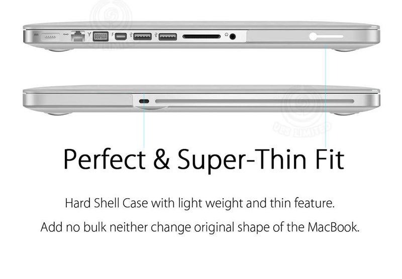 UESWILL Compatible with MacBook Pro 13 inch with CD-ROM (Late 2008-Mid 2012 Release) Model A1278, Glossy See Through Transparent Hard Shell Case Cover + Microfibre Cleaning Cloth, Crystal Clear - Image 4